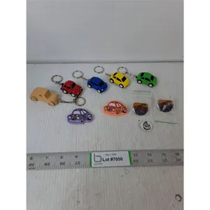 Car Themed (5) Keychains,(2) Erasers, &(3) Pins