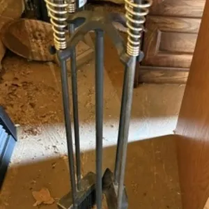 4-Piece Fireplace Tools w/ Stand
