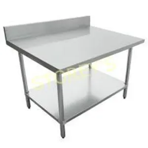 New 24x48 S/S work table w/ 4 " backsplash