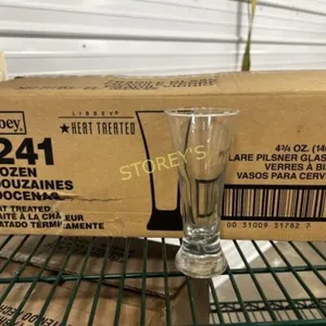 24 New Libbey 4.75 oz Pilsner glasses