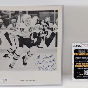 Mario Lemieux Signed Photo JSA COA