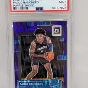 2022 Optic Paolo Banchero RRC Purple Shock PSA 9