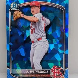 2025 Bowman Ch Draft Blue Cracked Ice Wetherholt