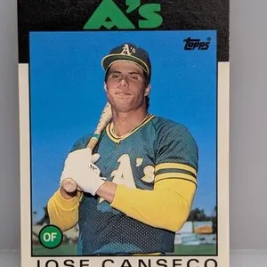 1986 Topps Traded Jose Canseco RC #20T Edge