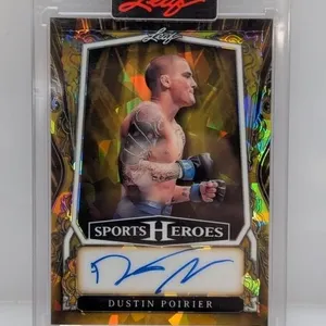2025 UFC Leaf Auto 1/1 Gold Cracked Ice Poirier