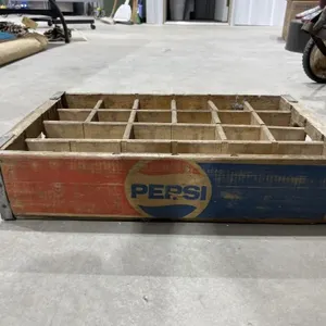 Vintage Wooden Soda Pop Crate - Pepsi