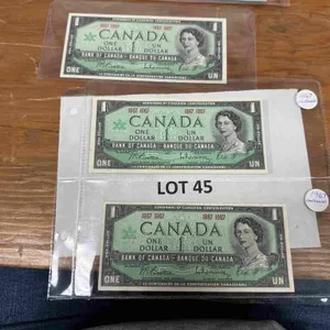 3-1967 Canadian $1 bills