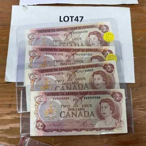 4-1974 Canadian $2 bills
