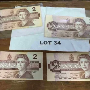 4-1985 Canadian $2 bills