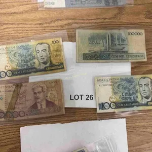 4-Brazilian Cruzado bank notes