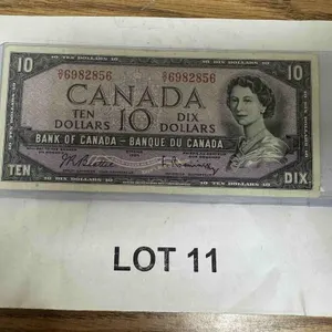 1954 Canadian $10 bill