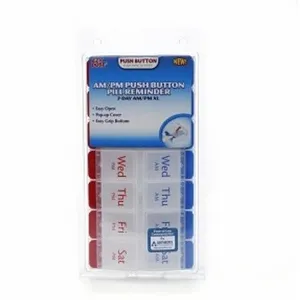 New $37 Ezy Dose AM/PM Push Button Pill...