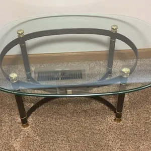 Glass Top Coffee Table 36x25x15