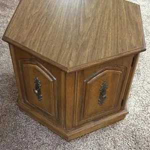 Hexagon Storage Side Table 23x27x 20 No Contents