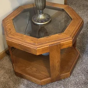 Octagon End Table Glass Insert 27x27x19 No