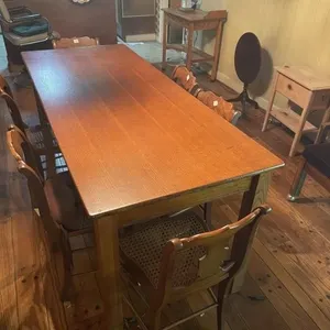Dining Room Table-6 Cane Bottom Chairs