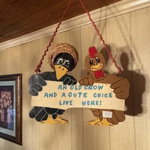 Old Crow & Cute Chick Hanging Piece