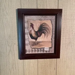 2 Rooster Prints & Prayer Print & Flower Print