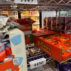 Complete Shelf:  Large Assortment of Reese's Chocolate; 36 Jars of Icy Squares