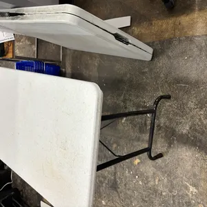 2 White Folding Leg Tables
