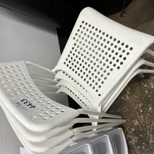 4 White Patio Chairs
