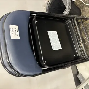 2 Folding Chairs and Various Garbage Cans