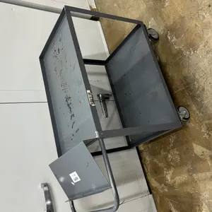Grey 2' x 3' Cart w/ Extended Handle on Wheels