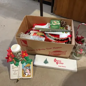 Box of Christmas Decor