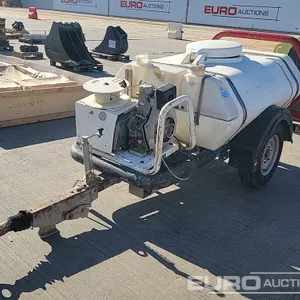 Brendon Bowsers Single Axle Plastic Water Bowser, Yanmar Pressure Washer (Parts Missing) 