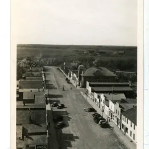 Vintage RPPC – “Third Street.  Craik, Sask.”  Coca-Cola Sign in Foregroun