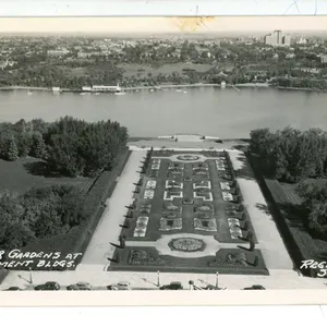 Early 1900’s RPPC – “Flower Gardens at Parliament Bldgs.  Regina, Sask[x=