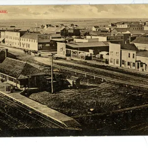 1910 RPPC – “Hanley, Sask”.  Posted