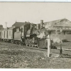 Early 1900’s RPPC - Train at Station in Qu’Appelle, SK.
