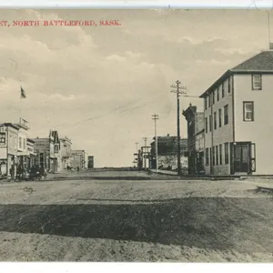 Vintage Post Card – “Main Street, North Battleford, Sask.”  Posted