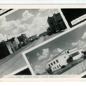 Vintage RPPC Charm Tone Post Card – “Local Views.  Watrous Sask.”  Inc. C