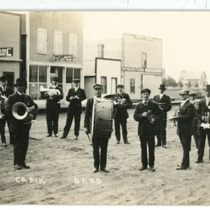Early 1900’s RPPC – “Craik Band”.  Craik, SK.