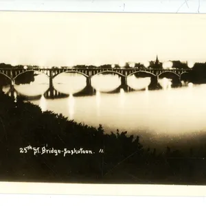 Vintage RPPC – “25th St. Bridge – Saskatoon” Sask.