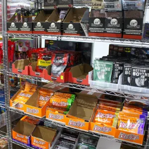LARGE LOT OF BEEF JERKY, PEPPERONI, AND SALAMI