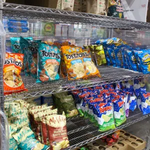 LARGE LOT OF ASSORTED CHIPS AND SALSA INCLUDES