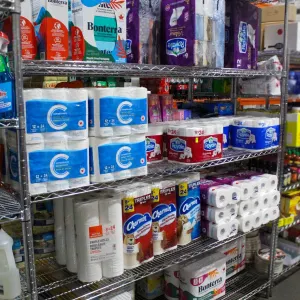 LARGE LOT OF ASSORTED TOILET PAPER, PAPER TOWEL
