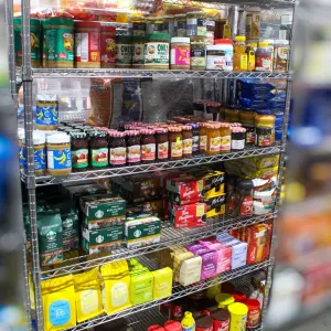 LARGE LOT OF ASSORTED COFFEE, SPREADS, AND MORE