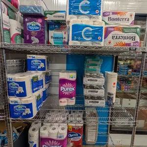 LARGE LOT OF TOILETPAPER, CANNING JARS AND MORE