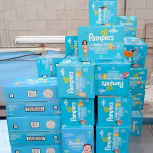 LARGE LOT OF PAMPERS BABY DRY DIAPERS SIZES 2, 3