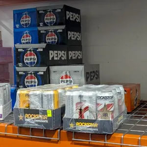 LARGE LOT OF BEVERAGES INCLUDES MOLSON EXEL, POPPI