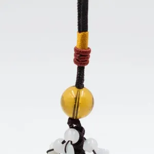 #93- NATURAL JADE JADITE & AGATE CAR HANGER