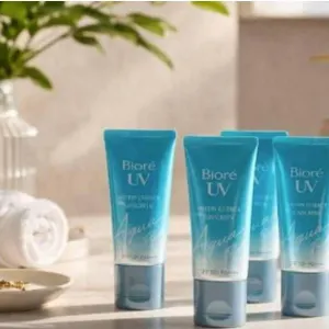 Biore UV Aqua Rich Weightless Moisturizer, SPF 50, 4 x 50 mL