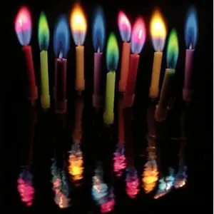 CLBC-24B Color Flame Candle Set with Holders, 12 Pcs Per Pack