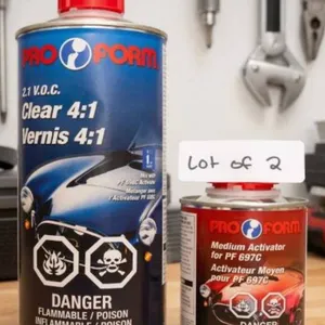 Pro Form PF 698C Medium Activator 236 ml and PF 697C Clear Coat 946 ml