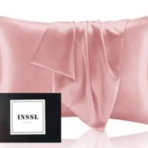 INSSL Silk Pillowcase, Mulberry Silk, Coral, 20 x 26 Inches
