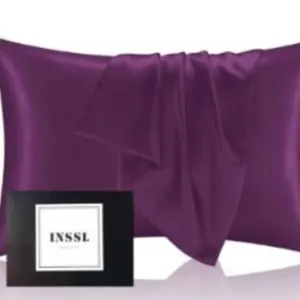INSSL Silk Pillowcase for Hair and Skin, King Size, Dark Purple